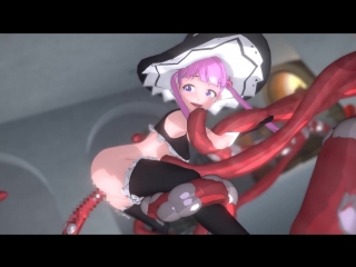 18 hentai witch and tentacle demon 3d